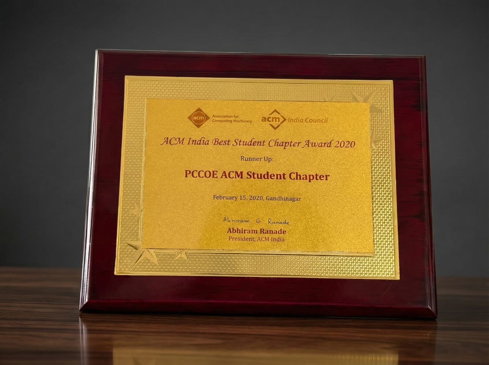 Runner-up for Best Student Chapter 2020